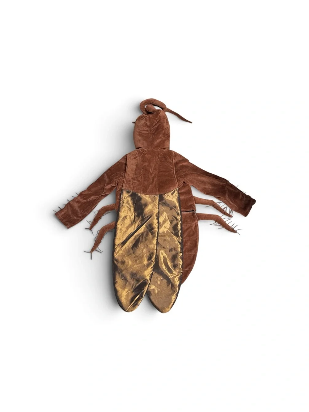 Kids Brown Cockroach Costume with Antennae size Large
